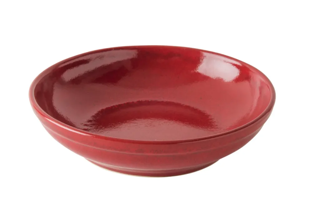 Affaire À Saisir Assiette creuse rond rouge grès émaillé Ø 23 cm Gres Couleur Pro.mundi