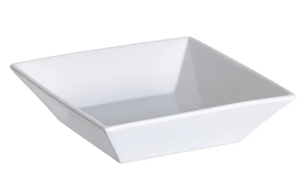 Assiette creuse carré blanc porcelaine 20x20 cm Edina Pro.mundi Soldes