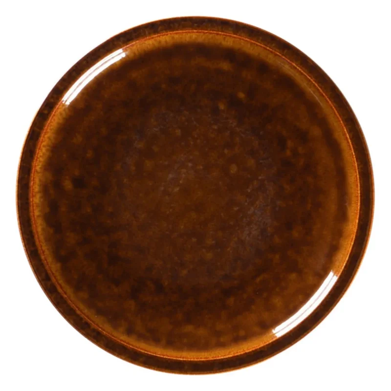Vente Flash Assiette coupe plate rond cuivre porcelaine vitrifiée Ø 27,5 cm Rakstone Ease Rak