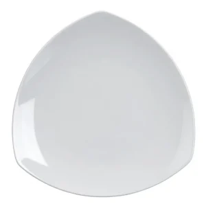 Assiette plate triangulaire blanc porcelaine 29x29 cm Bermudes Meilleur Choix