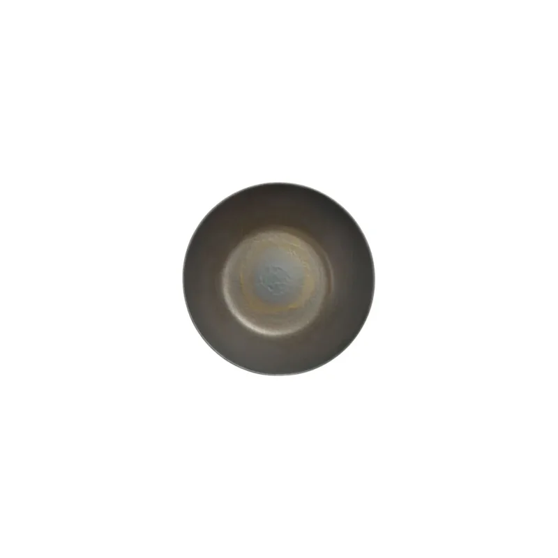 Remise Assiette coupe creuse rond gris brun grès émaillé Ø 17 cm Enigma Accolade
