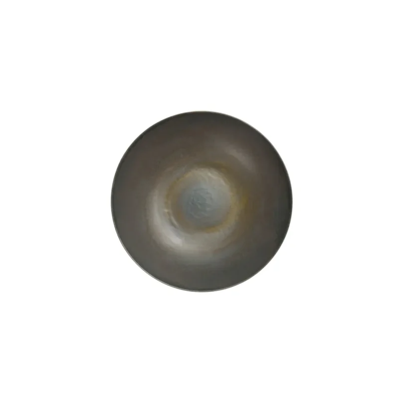 Assiette coupe creuse rond gris brun grès émaillé Ø 22 cm Enigma Accolade Livraison Gratuite