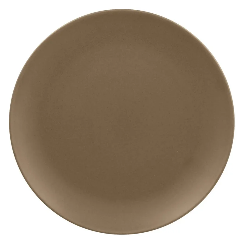 Remise Assiette coupe plate rond marron porcelaine vitrifiée Ø 24 cm Genesis Rak