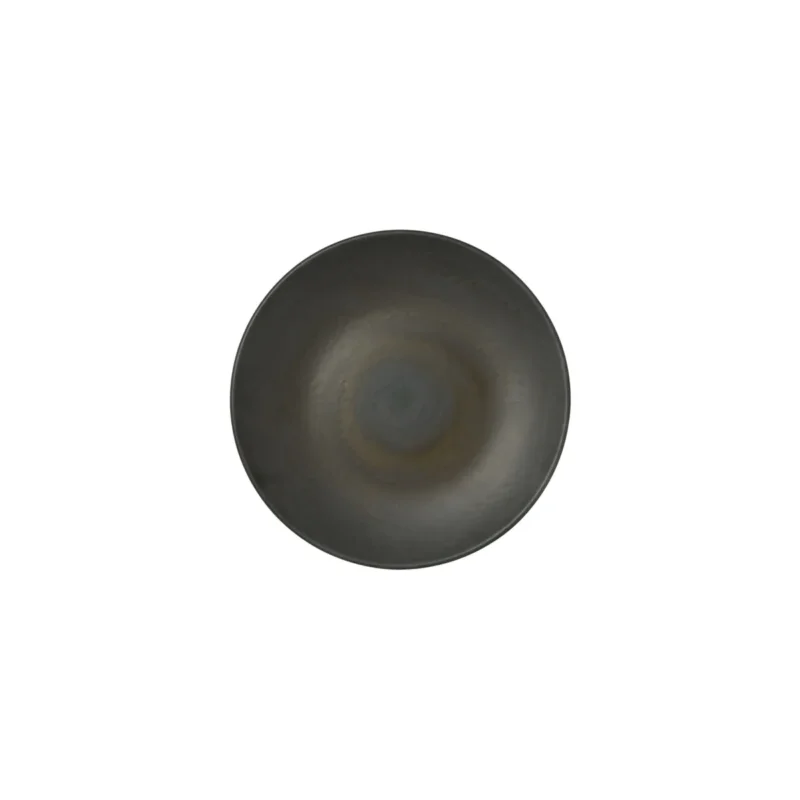 Acheter En Ligne Assiette coupe rond gris brun grès émaillé Ø 21 cm Enigma Accolade
