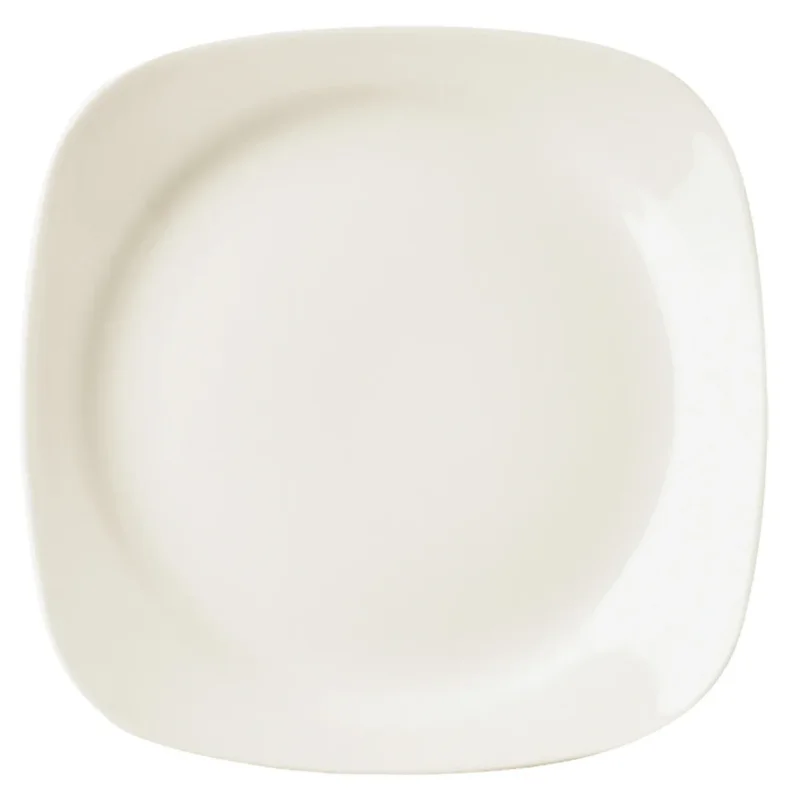 Assiette plate carré ivoire porcelaine vitrifiée 21x21 cm Ska Rak Retour Gratuit