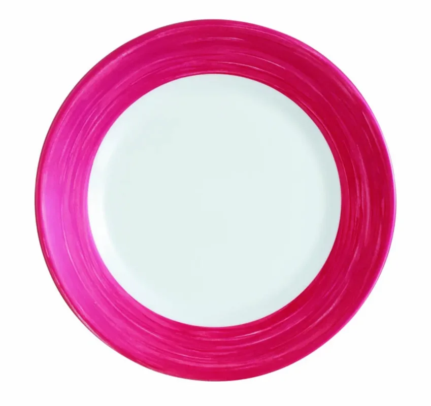 Réduction Assiette plate rond rouge verre opal Ø 15,5 cm Brush Arcoroc