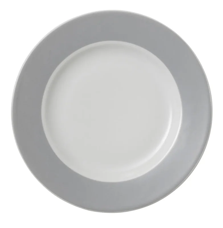Assiette plate rond gris porcelaine Ø 21 cm Roma Color Pro.mundi Must-Have