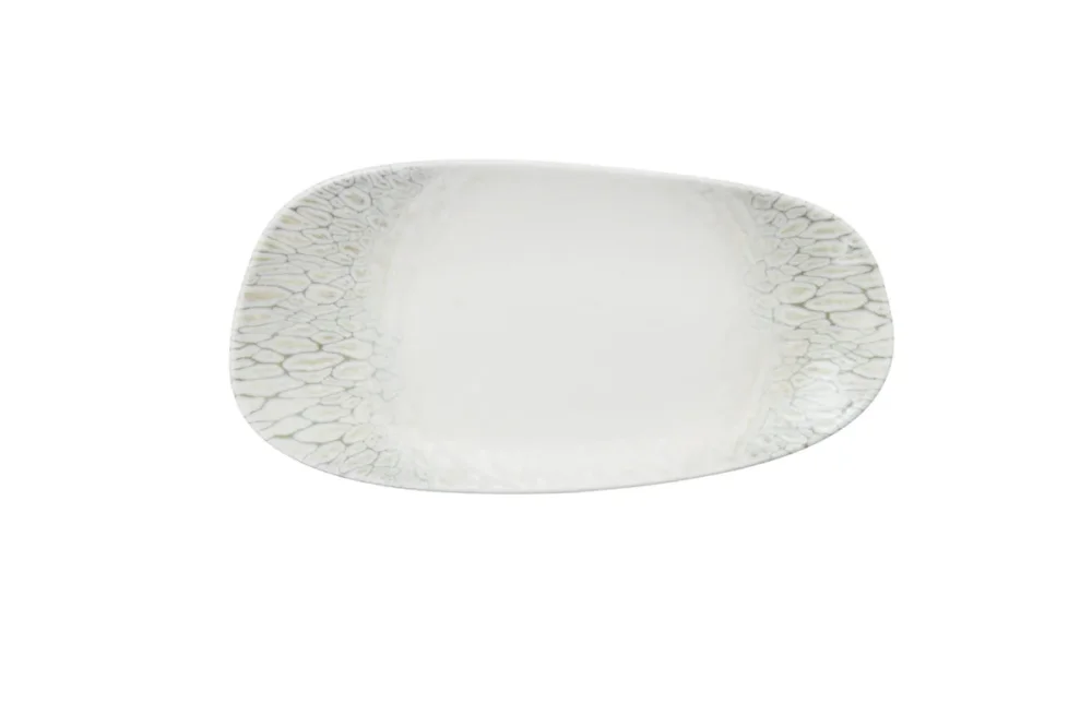 Assiette beige porcelaine 30x15 cm Butterfly Dudson Nouveauté