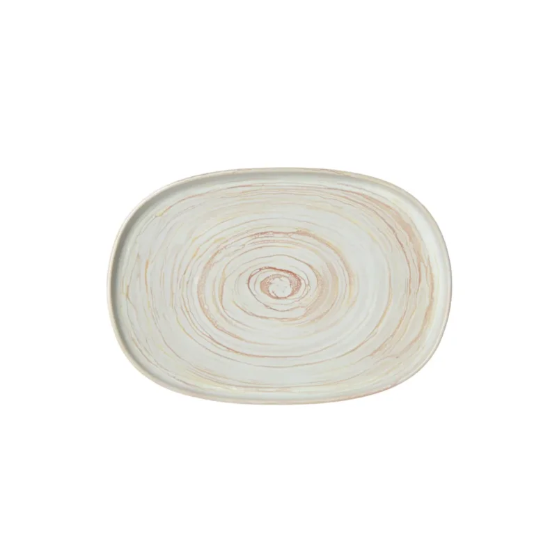 Haute Qualité Assiette ovale beige grès émaillé 33x22,5 cm Aurora Accolade