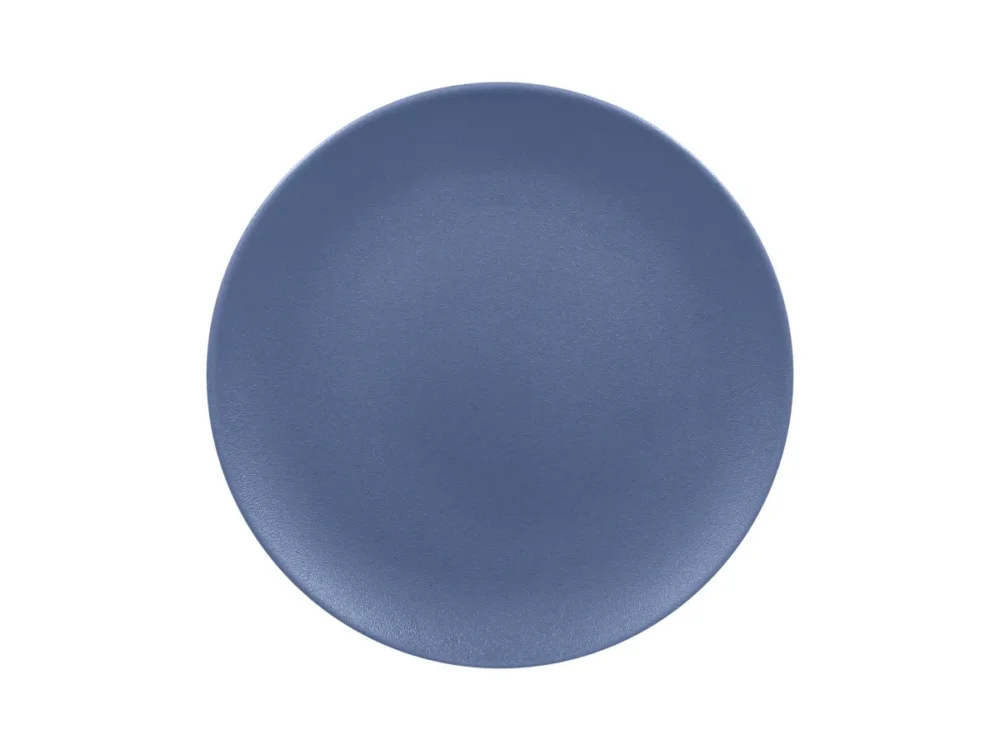 Vente Flash Assiette plate rond bleu porcelaine vitrifiée Ø 26,7 cm Neo Fusion Rak