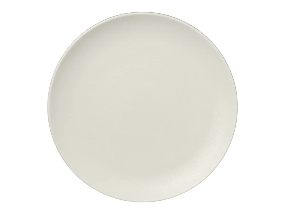 Nouvelle Collection Assiette plate rond blanc porcelaine vitrifiée Ø 24 cm Neo Fusion Rak