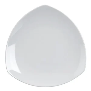 Acheter Direct Assiette plate triangulaire blanc porcelaine 19x19 cm Bermudes