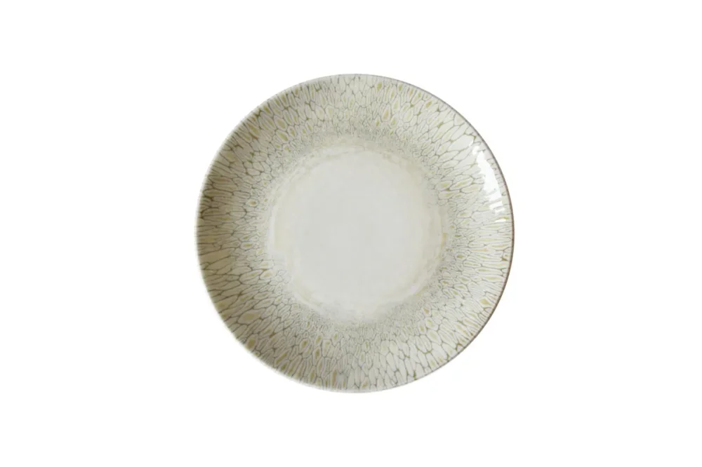 Assiette coupe beige porcelaine vitrifiée Ø 21,7 cm Butterfly Dudson Quantité Limitée