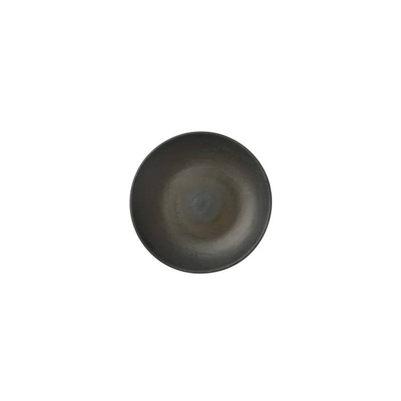 Réduction Assiette coupe rond gris brun grès émaillé Ø 17 cm Enigma Accolade