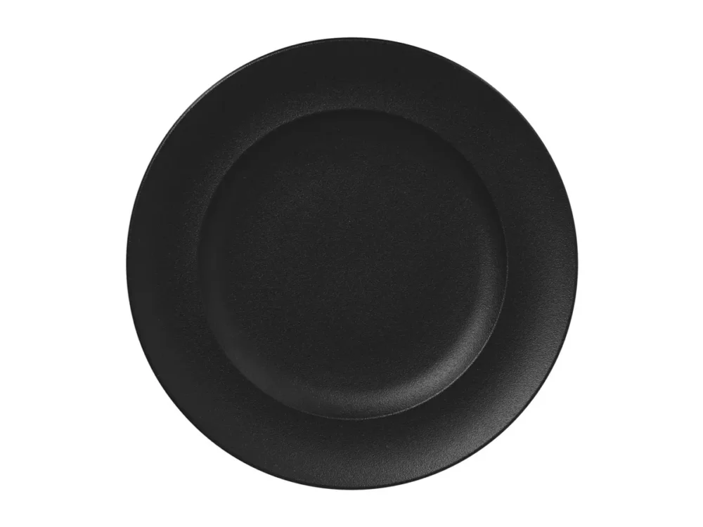 Assiette plate petite aile rond noir porcelaine vitrifiée Ø 32,8 cm Neo Fusion Rak Commande En Gros