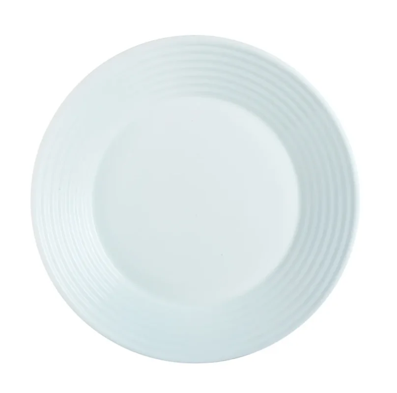 Assiette plate rond blanc verre opal Ø 25 cm Stairo Arcoroc Remise