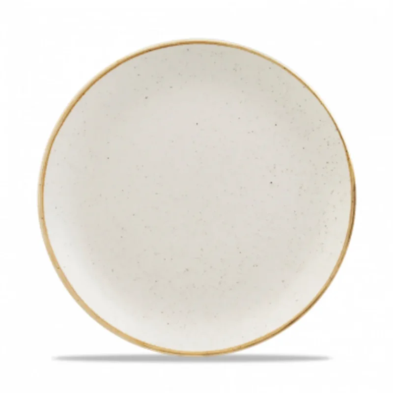 Pas Cher Assiette coupe plate rond barley white porcelaine vitrifiée Ø 26 cm Stonecast Barley Churchill