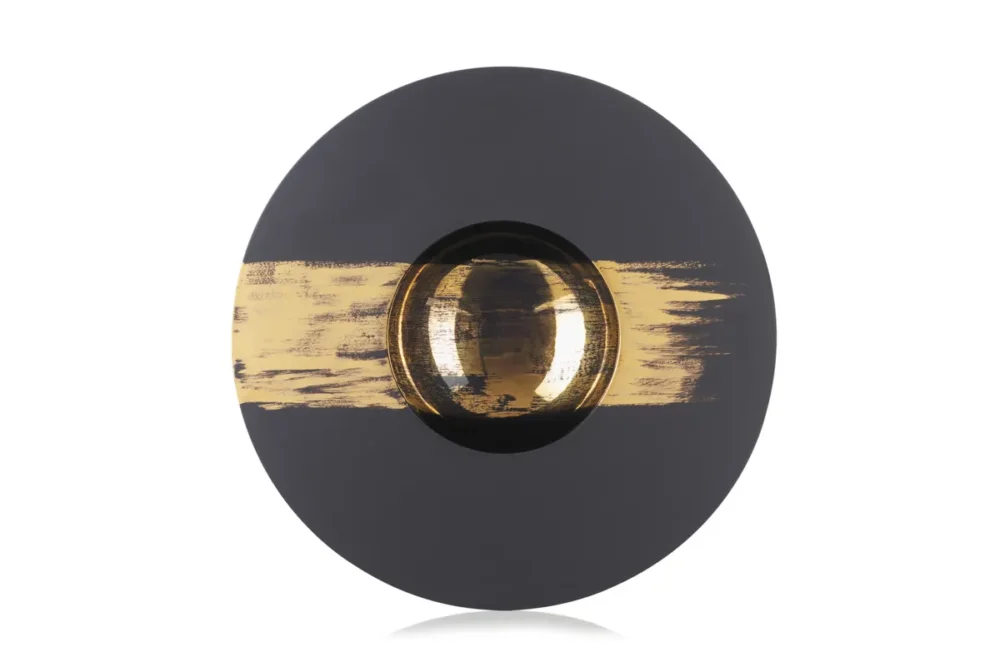 Produit De Marque Assiette gourmet rond noir porcelaine culinaire Ø 30,3 cm Sphere Revol