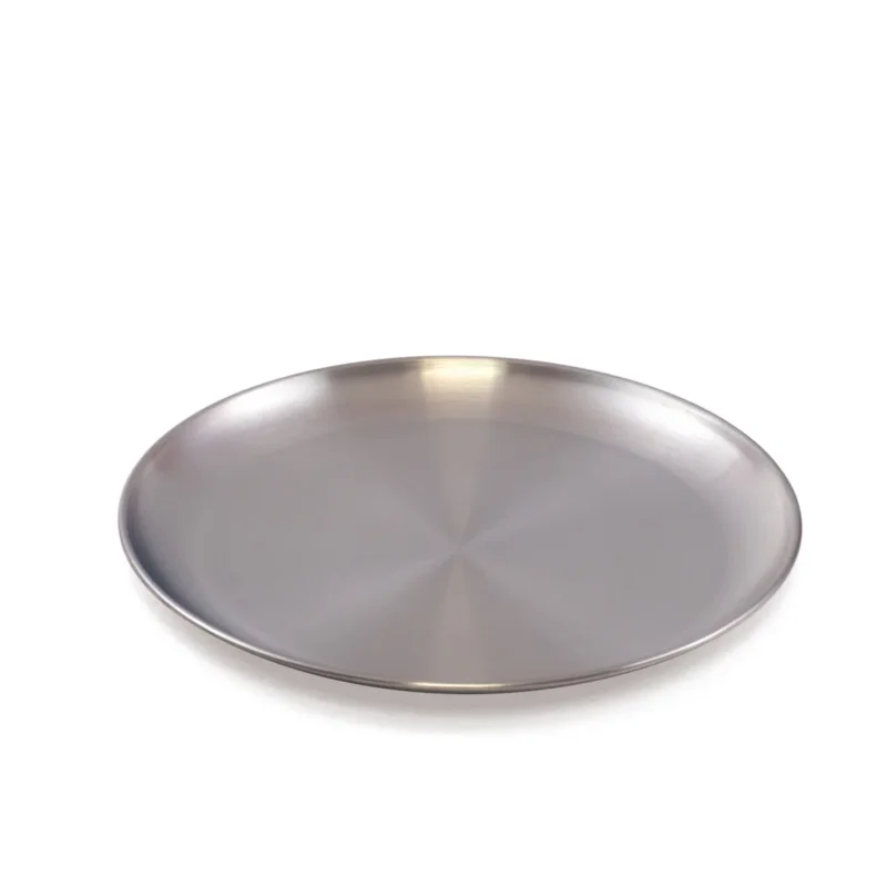 Jusqu’à Épuisement Des Stocks Assiette plate rond argent inox Ø 23 cm Inox Plastorex