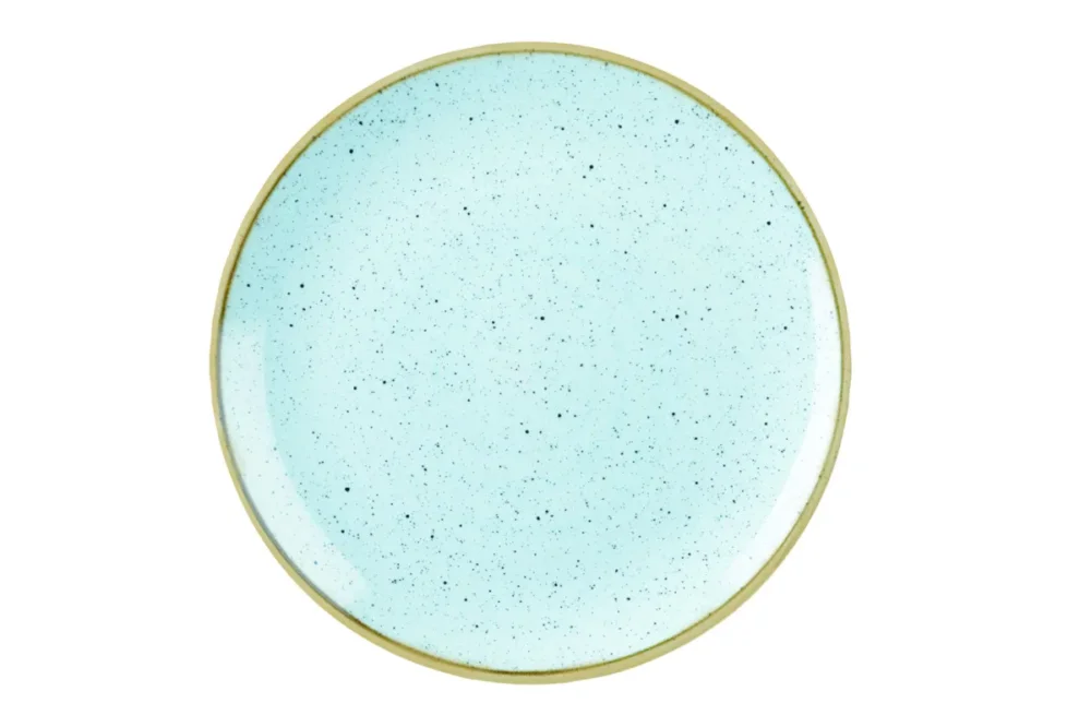 Offre Limitée Assiette coupe plate rond bleu porcelaine vitrifiée Ø 21,7 cm Stonecast Duck Egg Churchill
