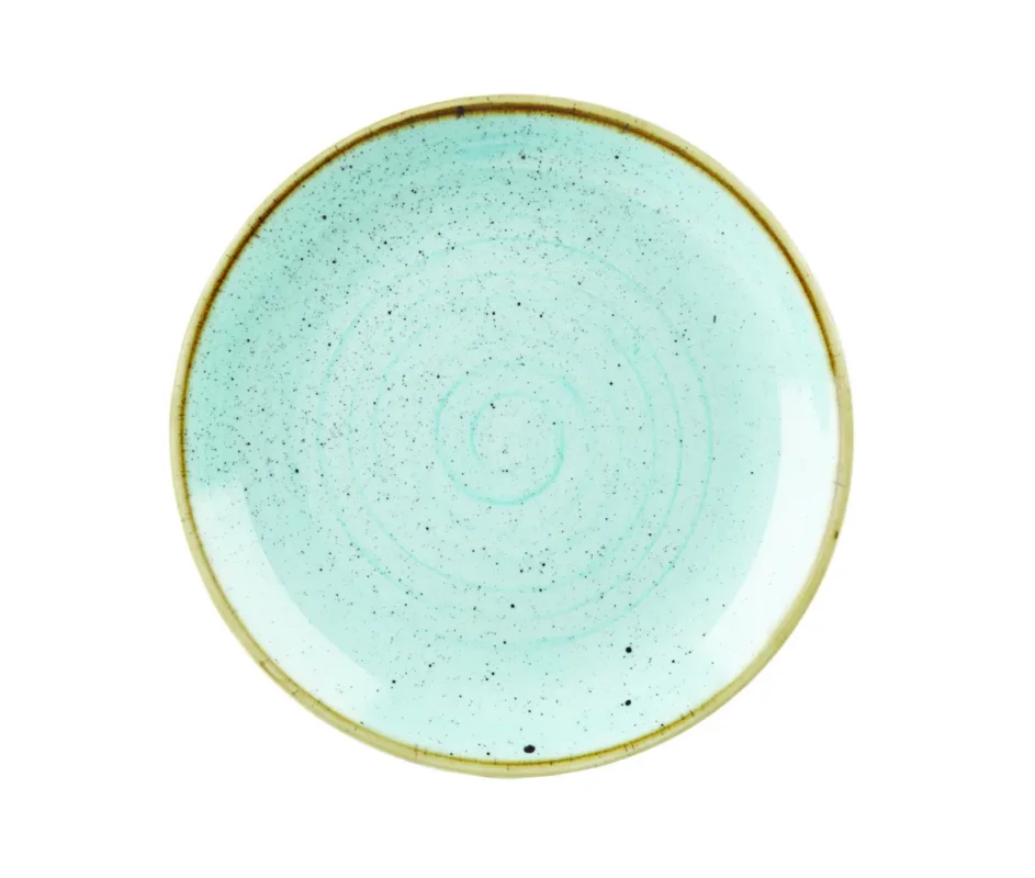Prix Réduit Assiette coupe plate rond bleu porcelaine vitrifiée Ø 28,8 cm Stonecast Duck Egg Churchill