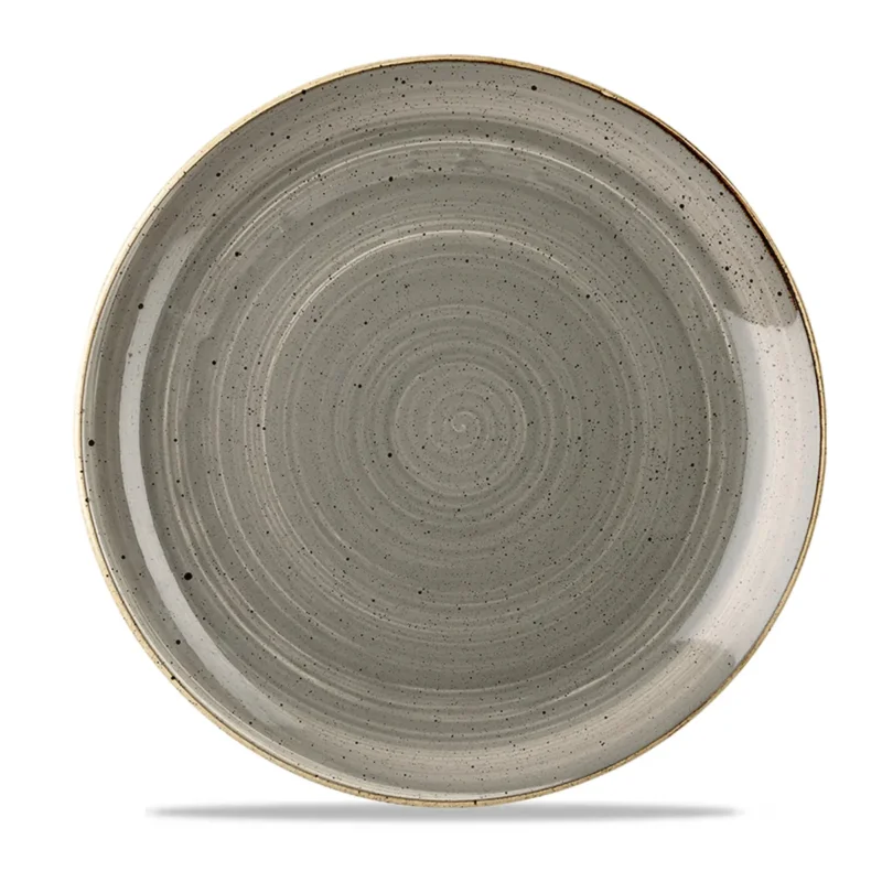 Assiette coupe plate rond peppercorn porcelaine vitrifiée Ø 28,8 cm Stonecast Grey Churchill Pas Cher