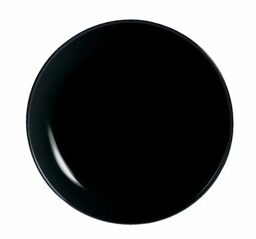Assiette plate rond noir verre trempé Ø 19 cm EvolutionsArcoroc Prix Cassé