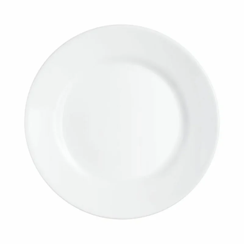 Nouvel Arrivage Assiette plate rond blanc verre opal Ø 25,4 cm Restaurant Arcoroc