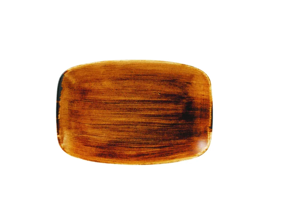 Nouvelle Collection Assiette plate rectangulaire Vintage Copper porcelaine vitrifiée 30x19,9 cm Stonecast Patina Churchill