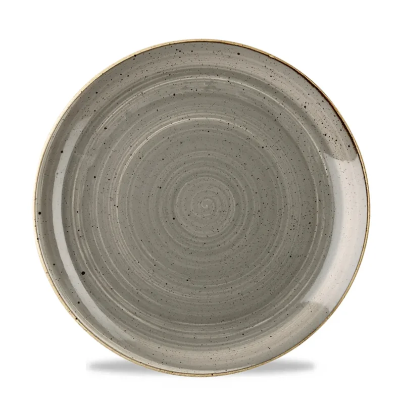 Assiette coupe plate rond peppercorn porcelaine vitrifiée Ø 21,7 cm Stonecast Grey Churchill Produit De Marque