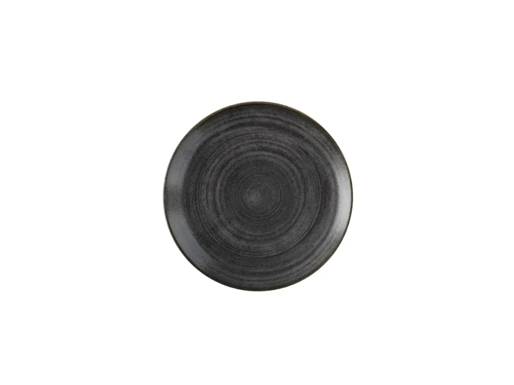 Assiette coupe rond Raw Black porcelaine vitrifiée Ø 21,7 cm Stonecast Raw Churchill Seulement Aujourd’hui