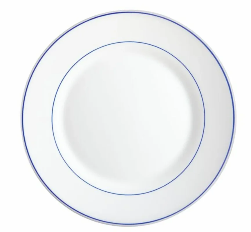 Assiette plate rond blanc verre opal Ø 23,5 cm Restaurant Filet Bleu Arcoroc Prix Promo