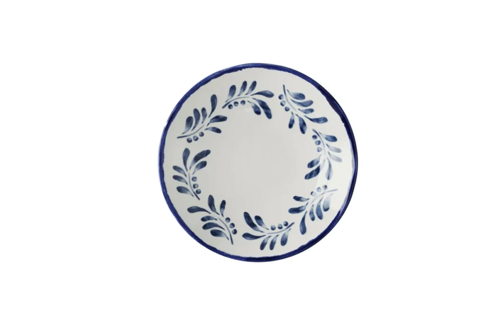 Assiette creuse organique Ink porcelaine vitrifiée Ø 21 cm Harvest Mediterranean Dudson Offre Du Jour