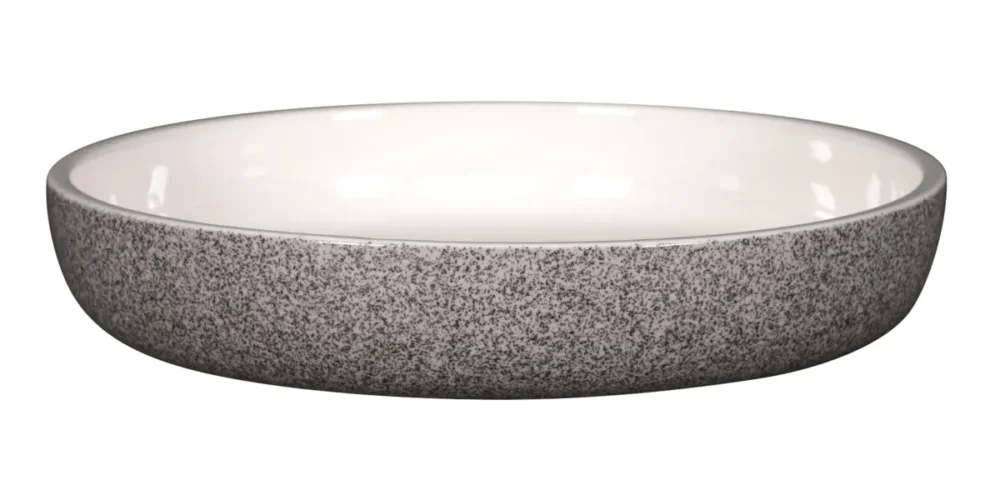 Affaire À Saisir Assiette coupe creuse rond gris porcelaine vitrifiée Ø 23,7 cm Rakstone Ease Rak
