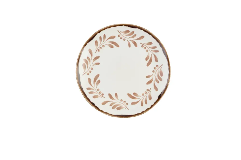 Assiette creuse organique terracotta porcelaine vitrifiée Ø 21 cm Harvest Mediterranean Dudson Offre Limitée