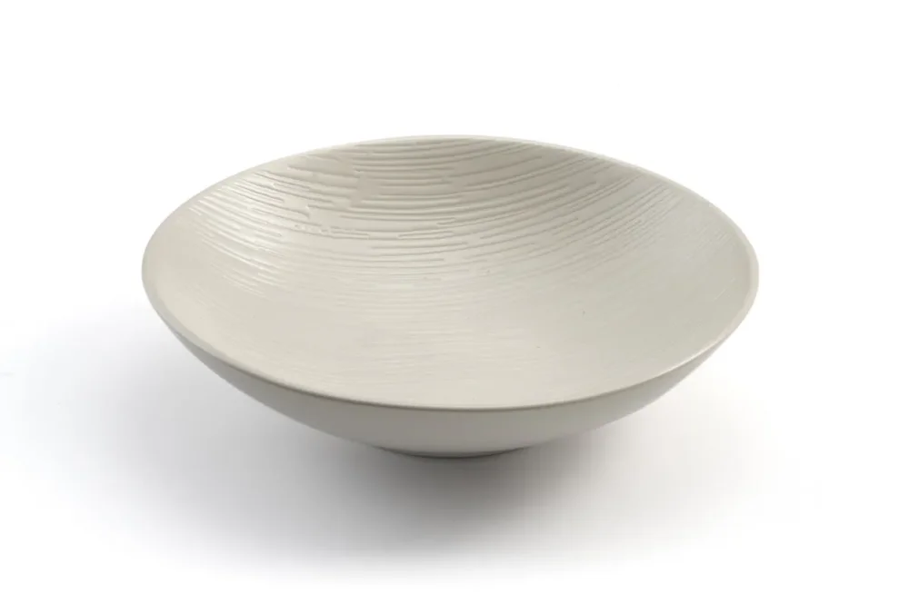 Quantité Limitée Assiette coupe creuse rond ivoire grès émaillé Ø 19 cm Magma Medard De Noblat