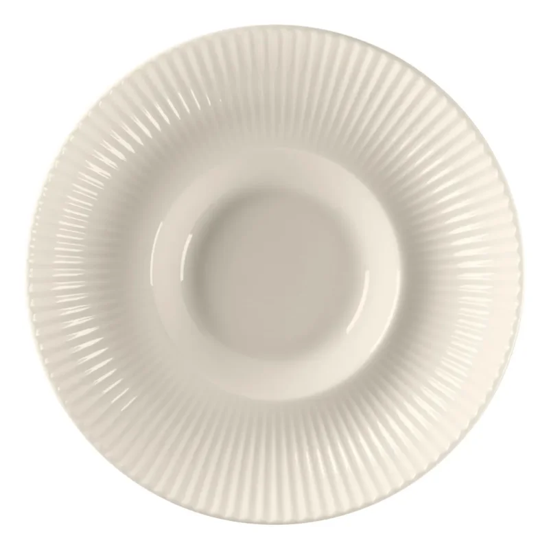 Assiette creuse gourmet rond blanc porcelaine bone china Ø 26,2 cm Spectra Rak Seulement Aujourd’hui