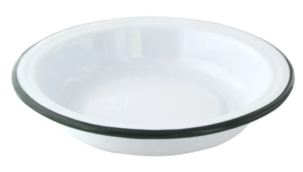 Assiette creuse rond blanc acier émaillé Ø 20 cm 20 cm Livraison Gratuite