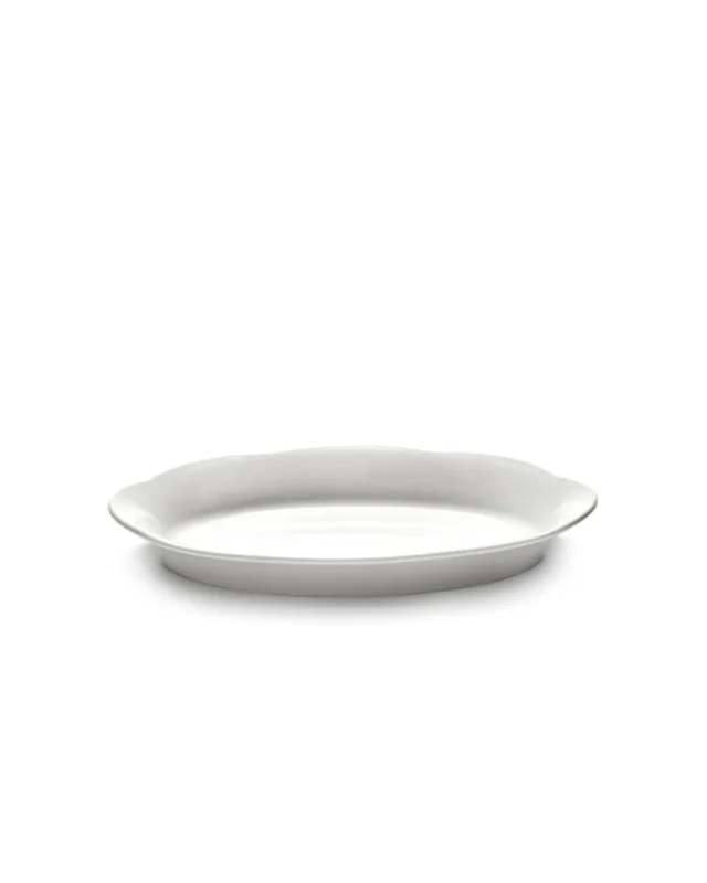 Nouvel Arrivage Assiette haute ovale blanc porcelaine 26x15 cm Silhouette Serax