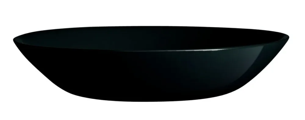 Nouvel Arrivage Assiette coupe creuse rond noir verre trempé Ø 20 cm Diwali Luminarc