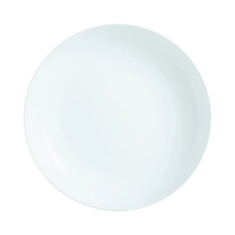 Quantité Limitée Assiette creuse rond blanc verre opal Ø 25 cm EvolutionsArcoroc