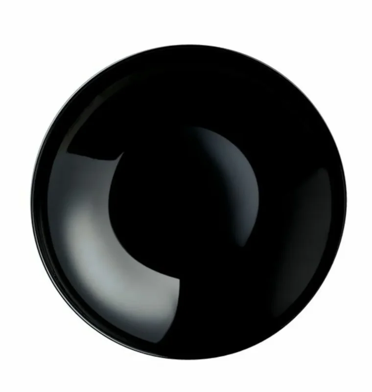 Prix Cassé Assiette creuse rond noir verre trempé Ø 26 cm EvolutionsArcoroc