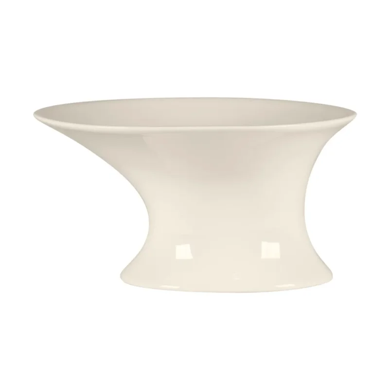 Solde Assiette creuse surélevée rond blanc porcelaine bone china 15,8x14,9 cm Bravura Rak