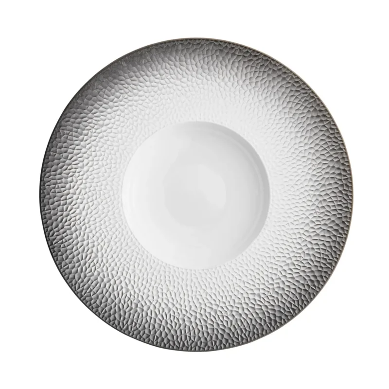 Soldes Assiette gourmet rond blanc porcelaine de limoges Ø 30 cm L' Fragment Degrenne