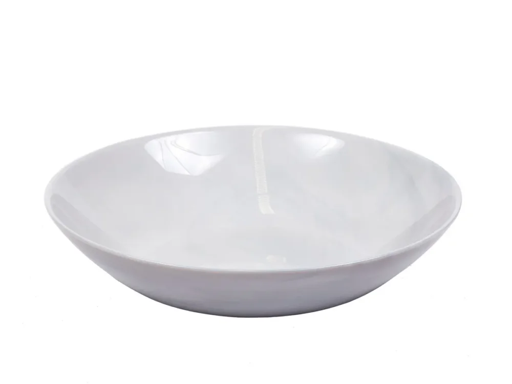 Assiette coupe creuse rond marbre gris verre opal Ø 20 cm Diwali Luminarc Soldes