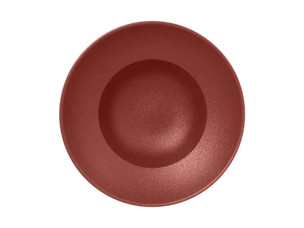 Assiette extra creuse rond rouge porcelaine vitrifiée Ø 22,7 cm Neo Fusion Rak Prix Choc