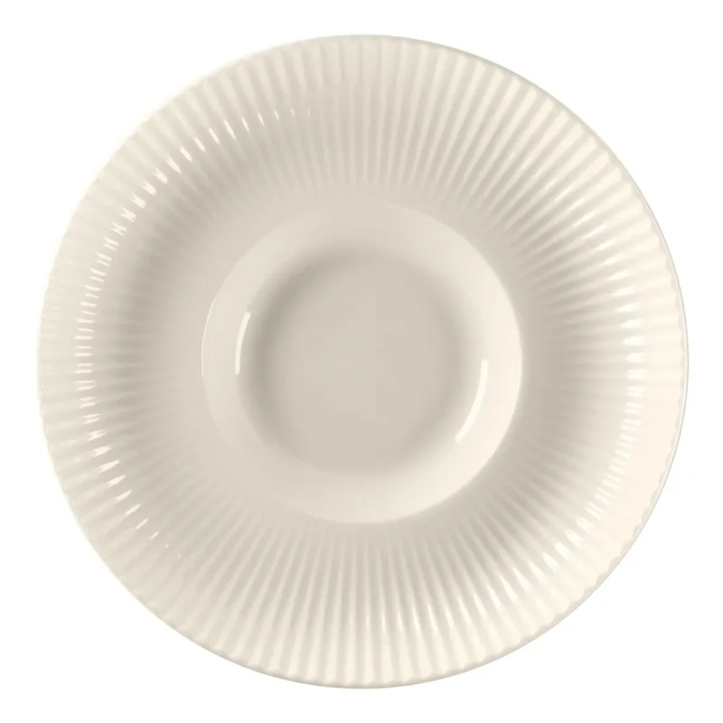 Prix Réduit Assiette creuse gourmet rond blanc porcelaine bone china Ø 29 cm Spectra Rak