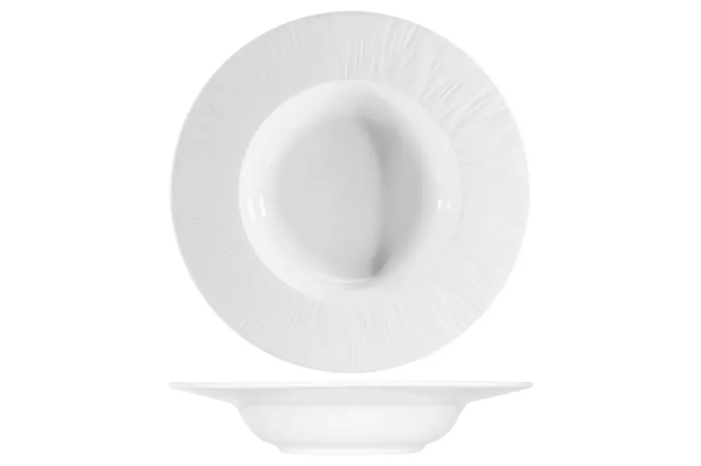 Retour Gratuit Assiette creuse rond blanc porcelaine Ø 23,7 cm Pure White Proof