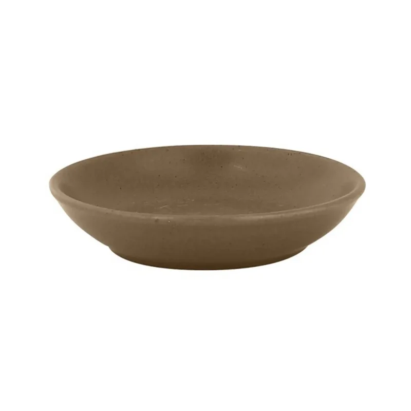Acheter En Ligne Assiette coupe creuse rond marron porcelaine vitrifiée Ø 7,4 cm Genesis Rak