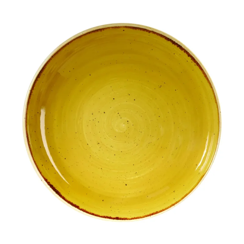 Assiette creuse rond Mustard porcelaine vitrifiée Ø 18,2 cm Stonecast Mustard Churchill Offre Limitée